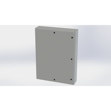 Saginaw Control & Engineering 1/4 Turn Latch Electrical Enclosures, 48 in H, 8 in D, 36 in W, NEMA 3R, 4, 12, 13, Carbon Steel SCE-48EL3608LP